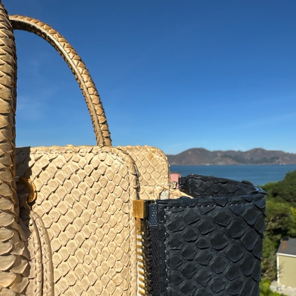 Vintage Paige Gsmble NYC designer Snske skin purse exotic snake skin bag VNT - Picture 4 of 16